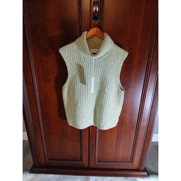NWT Anthropologie + Self Contrast Women's XL Sleeveless Turtleneck Sweater SOFT! - Picture 3 of 9
